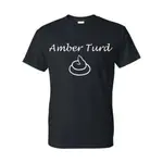 AMBER TURD, JOHNNY DEPP AMBER HEARD 試用中性搞笑便便 T 恤