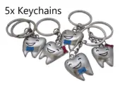 Keychain Teeth tooth Shape Key Chain Metal For Dentist Dental Clinic Gift kids