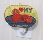 I LOVE MY BROWN LAB NIGHTLIGHT (LABRADOR DOG SUNCATCHER)