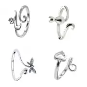Crochet Rings Adjustable Size Yarns Guide Rings Finger Holder for Knitting Tools