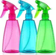 Bealee Spray Bottles 3-Pack, 16 Oz, Mist & Stream, Plastic Water Spray Bottle for Hair, Essential Oils, Plants, Cleaning Solutions, BBQ, Cat Dog Correction Behavior - Leak Proof - Empty Spray Bottles