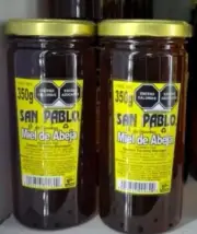 2X SAN PABLO MIEL DE ABEJA NATURAL BEE HONEY - 2 GLASS JARS 350g c/u - FREE SHIP