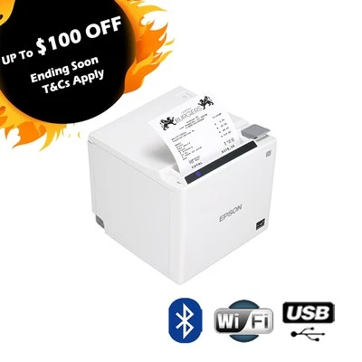 Epson TM-M30II-H-211 Bluetooth/USB Wireless Receipt Printer+Extra USB Charging