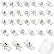360 Degree Self Adhesiv Caster Wheels, 30Pcs Stainless Steel Self Adhesiv Universal Caster Wheels Mini Swivel Wheels,Self Adhesive Mini Caster Wheels 360° RotationMini SwivelCaster Wheels,White