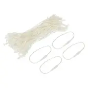 Polyester Rope Hang Tag String Snap Lock 120mm,1mm,100 Pcs,Beige
