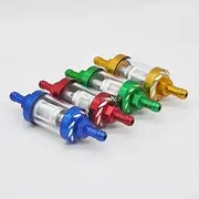 [Motercyole parts] 5/16" 8mm Universal Motorcycle Fuel Oil Filter Pit Bike Scooter Gas Filter for yamaha ttr250 ATV Quad Motocross Parts [Easy to replace](Black)
