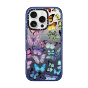 iPhone 16 Pro Impact Case MagSafe Compatible Butterfly Rainbow