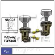 Nice Door Lock Barrel - Pair, NDL11G