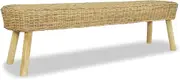 Hall Bench 160x35x45 cm Natural Rattan,Storage & Entryway Benches 11.7KG-244580