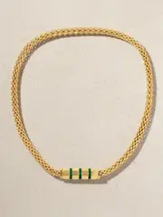 [Gemella] Gemella - Stella 18-karat Gold Emerald Necklace - One size One size Gold