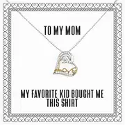 Epic Mom Gifts, My Favorite Bought Me This Shirt, Birthday Love Dancing Necklace For Mom from Daughter, Gifts for son, Presents for son, Gift ideas for son, Best gifts for son, Sterling Silver, Cubic Zirconia
