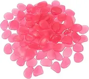 Happyyami Fish Tank Pebbles Gravel 100pcs Luminous Aquarium Rocks Garden Decor Stone Luminous Garden Pebbles Decor