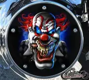 HARLEY DAVIDSON 2019+ SOFTAIL DERBY CLUTCH COVER CLOWN ANGRY