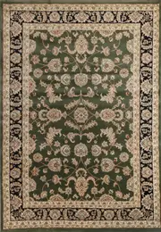 Ornate Reggie Traditional Green & Black Rug