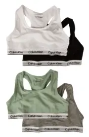 CALVIN KLEIN girls' bralette 2-pack elasticated cotton stretch item G80G800710