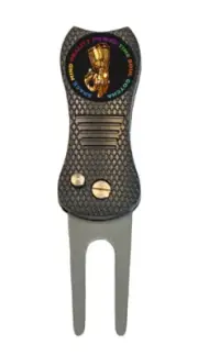 Infinity Gauntlet Circle Game Gift Golf Ball Marker +Switchblade Divot Tool