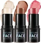 Apooliy Cream Contour Sticks,Shades with Highlighter & Bronzer & Blush,Non-Gr...