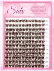 Color Brown Eyelash Clusters Mixed Size 10/12/14/16mm False Eyelashes C Curl OR D Curl to Choose Eyelash Extensions Dramatics Lashes Very Soft Material (Dark Brown D Curl:10/12/14/16mm)
