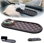 Multifunctional Car Anti-Slip Mat, Guideline Phone Holder, with 360° Rotating, Non-Slip Dashboard Organizer for Sunglasses, Gadgets (B)