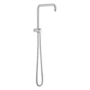 Bath Round Gooseneck Shower Wall Arm Diverter 1.5m Water Hose Chrome