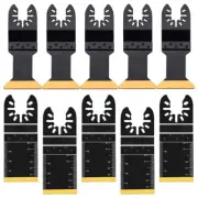 10pcs Multitool Blades Bi-metal Titanium Plating Oscillating Saw Blades Quick-·
