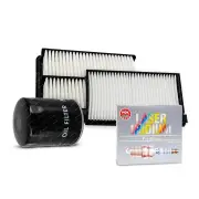 NGK Iridium Spark Plugs & NTK Filter Service Kit for Subaru WRX V1 V10 2.0 13-22