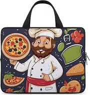 Laptop Case Sleeve Shockproof Computer Carrying Bag Chef Pizza Notebook Case Cover Laptop Bag Water Resistant Computer Cases Tablet Briefcase for Travel Business 12 Inch
