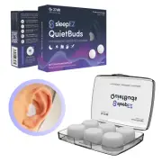 SleepEZ QuietBuds - 6 Pack (White) Soft Silicon Earplugs Noise Reduction 27dB