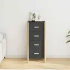 vidaXL Highboard Black 42x38x90 cm Engineered Wood BMG