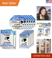 UV-Resistant 13-Pack Surveillance Camera Stickers - Outdoor Security Decals