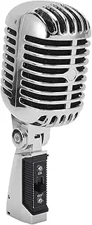 Dynamic Microphone, Cardioid Dynamic Microphone, Sturdy Shell, Adjustable Swing Mount, High Sound Output, Suitable for Stage Performances, in Studio Recordings