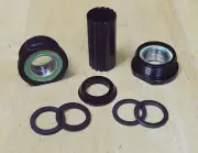 European Bottom Bracket 19mm Sealed Bearings Black Euro BB