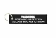 Keychain key ring Biker tag car warning removing safety rocket r3