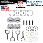 4x Connecting Rod & Piston Rings Kit For Hyundai Accent Veloster Kia Rio 2012-17