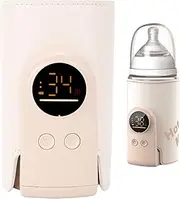 Fast Baby Bottle Warmer, USB Rechargeable Insulated Sleeve, Portable Milk Warmer with 8000mAh Battery, Grown Up Bottle Warmer, Warmer Bottle Cover, Baby Bottle Heater for Travel