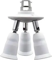 3 in 1 E26 Light Socket 360 Degree Adjustable 180 Degree Bendable B22 to E27 E26 Bulbs Socket Holder Lamp Bases