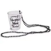 Happy New Year Shot Glass w/Beads Plastic New Years Party Decorations & Supplies