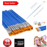 20 Pcs Flat Paint Brushes, Small Brush Bulk for Detail Painting