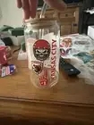 Glass Cups with Bamboo Lids and Glass Straw Can Shaped Glass Cup KC Chiefs