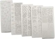 WOFASHPURET 5Pcs Unique Nail Art Stamping Templates Summer Animal Undersea Heart Design Manicure Stencils Kit for DIY Nail Polish Art Easy to Clean and Reusable Nail Plates