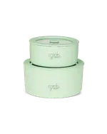 frank green Stainless Steel Bowls with Glass Lids (2 Pack) - 700ml & 1500ml - Mint Gelato