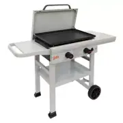 LOCO Classic 26" Propane Flat Top Grill/Griddle w/ 2-Burner + Grease Pan Chalk