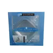 Glade Holiday Holder For Scented Oil Candles Silver Glass Holder Only New!
