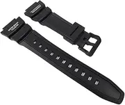 Genuine Replacement Casio Watch Band Black Rubber Strap #10431875 SGW-500 SGW-500H-1B, Black, Modern