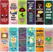Funny Crypto Bitcoin Jokes Bookmarks Cards (5-Sets X 6 Cards)