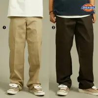 在飛比找momo購物網優惠-【Dickies】男款85283斜紋雙膝拼接寬鬆長褲(多款任