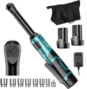 Llave de trinquete de cuello largo de 3/8", 40 ft-lbs, kit de llave de trinquete