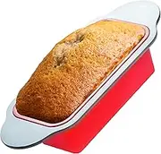 Meatloaf and Bread Pan | Gourmet Non-Stick Silicone Loaf Pan by Boxiki Kitchen | for Baking Banana Bread, Meat Loaf, Pound Cake | 8.5” FDA-Approved BPA-Free Silicone, Steel Frame + Handles