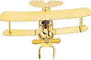 TOGEVAL Vintage Airplane Metal Model Retro Iron Biplane Ornament for Home Decor Sturdy Desktop Decoration for Aviation Enthusiasts and Collectors Unique Idea for Friends and Family