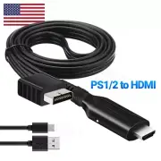 Converter PS2 To HDMI HD 1080P Cable AV Adapter Compatible With Sony PS1/PS2
